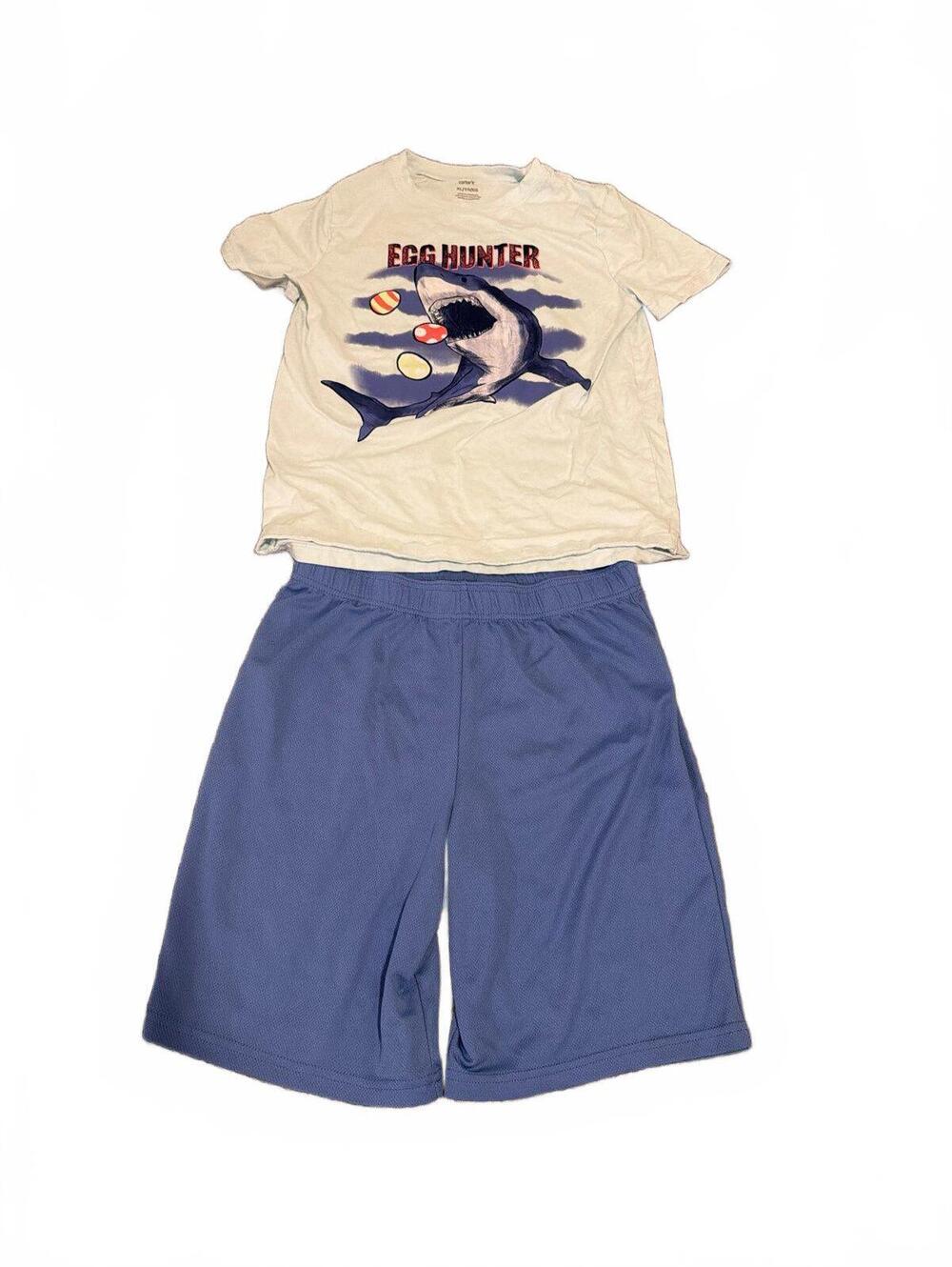 Carters Boys Outfit Set - Size 14/XL Blue Shorts and Graphic Tee